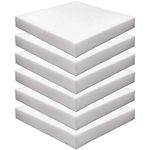 Foamma (6-Pack 1" x 20" x 20" HD Upholstery Foam High Density Foam (Chair Cushion Square Foam for Dinning Chairs, Wheelchair Seat Cushion Replacement)