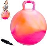ZOOJOY Clouds Hopper Ball, Hopping Toys for Kids, 18 Inch Bouncy Ball with Handle for Boys Girls Aged 3-8, Inflatable Clouds Bounce Hopper Toy with Pump