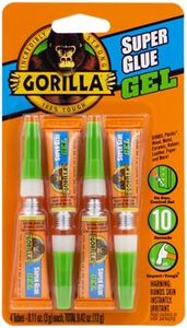 Gorilla Super Glue Gel, Four 3 Gram Tubes, Clear, (Pack of 1)