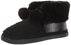 TOMS Women's Celeste Slipper, Black Plaid, Numeric_9