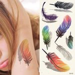 SENECIO� Colorful Feathers Mini Design Waterproof Temporary Body Tattoo