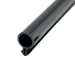 10M Plastic Steel Door Window Sealing Strip Silicon Rubber Door Window Seal Draft Stopper Hollow Bulb Barb Tubular Gasket O Type (Big O/ 10MM, Black)