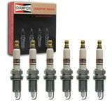 6 pc Champion Iridium Spark Plugs compatible with Jeep Wrangler 4.0L 4.2L L6 1987-2006