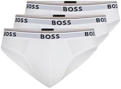 BOSS Men's Briefs, Pack of 3 Power, White 100, M