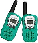 Retevis RT-388 Walkie Talkie for Kids, with LCD Kid Walkie Talkie, VOX Flashlight, Toys for Boys Girls, Camping, Hiking, Garden Outdoor Indoor(Green, 2 Pack)