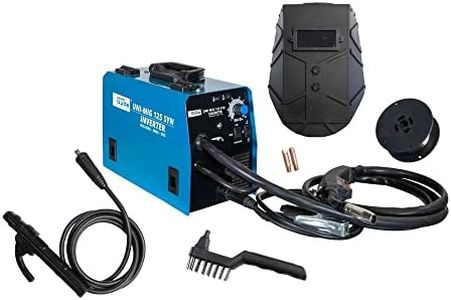 Güde Universalschweissgerät Uni-Mig 125 SYN (230 V, 4 in 1, 120 A max. Schweißstrom, 20-120 A Regelber., inkl. Elektrodenhalter, Schlauchpaket, Masseklemme, Schlackenhammer, Schweißschild & Fülldraht)