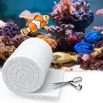 Aquarium Filter Floss 12 * 72 Inches,Dual Density Aquarium Filter Pad,Pond Filter Pad,Water Polishing Pad for Crystal Clear Water,Safe for Fish/Reef/Turtles