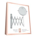 Vie Art Wall-Mounted Vanity Mirror 1X & 7X - True View Reflection, Extendable Design, Hands-Free Beauty Routine