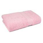 Trident Home Essential Towels for Bath, Large Size Bathroom Towels 450 GSM, 100% Cotton Bath Towel for Men/Women, Large Bath Towel (1-Piece 75cm x 150 cm), Powder Pink