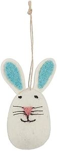 Mud Pie Felt Wool Egg Hangers, Blue; 3" H