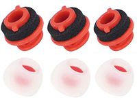 3 x Replacement Ear Pads for Plantronics Voyager 5200 Series Bluetooth Headset Headphones, Ultra Comfort Silicone In-Ear Eartips for Poly Voyager 5210 5220 Earplugs Red (Medium)