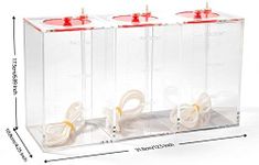 Aquarium Choice Acryli Made Liquid Storage Bucket Doing Pump Reservoir Container (12.5 * 4.25 * 6.5 Inch;4500ml(Red))
