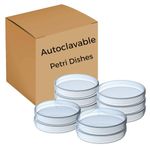 [Autoclavable] 10 Packs Sterile Thick Plastic Petri Dishes with Lid, Vabiooth 90mm Dia x 15mm Deep Clear 3 Vents Petri Dish for Lab Science Experiment, Non-Fragile, Scratch-Resistant