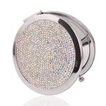 Compact Mirror With Rhinestones