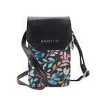 HAMELIN Crossbody Mobile Sling Bag | Stylish Purse for Mobile/Cell Phone with Detachable Keychain & Adjustable Strap | Vegan Leather Ladies Mobile Purse | Ideal Gift For Women & Girls-Pastel Vines