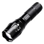 LED Tactical Flashlight, Super Bright 2000 Lumen LED Flashlights Portable Outdoor Water Resistant Torch Light Zoomable Flashlight with 5 Light Modes (1 Pack)