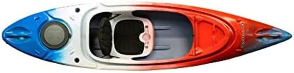 Perception Kayaks Flash 9.5 | Sit Inside Kayak for Fishing and Fun | Two Rod Holders | Multi-Function Dash | 9' 6" | Red White Blue
