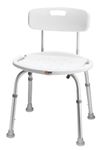 Carex Adjustable Bath and Shower Seat with Back