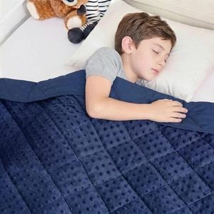 yescool 5 lb Blue Weighted Blanket for Kids