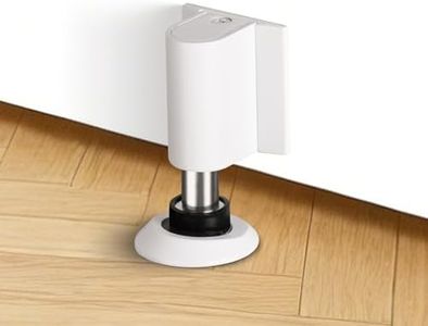Magnetic Door Stoppers for Bottom of Door, Magnet Floor Door Stop Retractable, Door Holder to Keep Door Open, Suitable for Door Gaps Less Than 1 Inch (25mm) White 3 Pack DS268WT-4