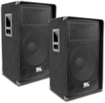 Seismic Audio - Pair of 12" PA DJ Speakers 600 Watts PRO Audio - Mains, Monitors, Bands, Karaoke, Churches, Weddings