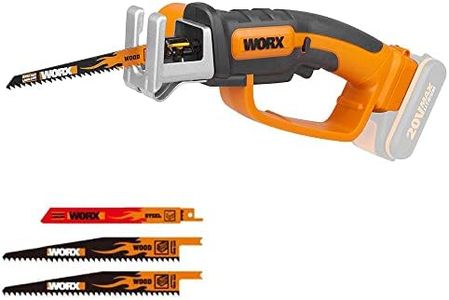 WORX WG894E.9 Säbelsägen 20V - ideal für Sägearbeit mit Holz/Stahl - max. Schnittiefe 60mm - PowerShare kompatibel - ohne Akku & Ladegerät