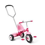 Radio Flyer Deluxe Steer & Stroll Trike, Pink