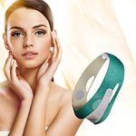 Cozron Silicone V Face Mask, Face Lift Up Belt for Facial Slimming, Chin & Cheek Slimming Bandage Mask, Double Chin Fat Reducer, Skin Tightening for Women & Men (Green)