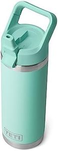 Yeti Rambler 18 oz Bottle, Vacuum Insulated, Stainless Steel with Straw Cap, Seafoam