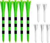 FINGER TEN Golf Tees Plastic Unbreakable Long Short 40 Driver Tees with 20 Iron Tees Mixed Pack，Golf Tee 3 1/4 2 3/4 1 1/2 Inch Flat Strong Durable Iron Shots Reduce Friction (Aqua，3 1/4 and 1 1/2)…
