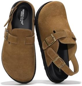 Project Cloud Genuine Leather Clogs for Women – Backstrap Women's Mules & Clogs with Memory Foam Insole – Lightweight, Trendy Womens Mules – Comfortable Slip On Shoes for Women (Cassey, Chestnut, 6.5)