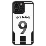 iPhone 11 Compatible Personalised Newcastle Football Phone Case, Name & Number Bumper Cover, Anti-Scratch, Anti-Drop, Camera Lens Protection, Sidewall Bumper, ShockProof Drop Protection