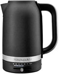 KitchenAid 1.7L Variable Temperature Kettle, Adjustable Temperature Control 50°C-100°C, Quick Boil & Water Level Gauge, Cast Iron Black