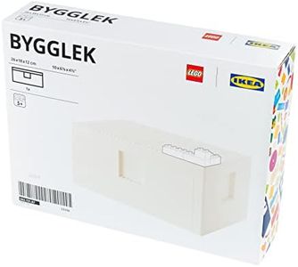 Ikea BYGGLEK LEGO® Box With Lid, White, 26x18x12cm, 503.721.87