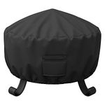 SHINESTAR 36 inch Round Fire Pit Cover, Fit for 33-36 inch Metal Fire Pit Table, Waterproof and Fade Resistant, All-Season Protection - 36 Dia x 24 H