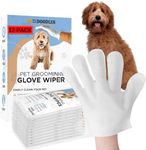 We Love Doodles Dog Cleaning Gloves Wipes - Pet Bathing Wipes for Dogs, Paws, Face, Body, Ears - Safe, Easy & Effective - Individually Packaged, Rinse-Free, Double-Sided, Alcohol-Free 12 PCS