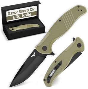 FOUNDING FORGERS D2 Pocket Knife For Men | Tactical EDC Knife With Case 3.75" Folding Pocket Knife D2 Knife Steel Flipper Knife Mens Work Pocket Knife Pocket Knives & Folding Knives EDC Knives For Men