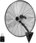 30 Inch Industrial Wall Mount Fan, Heavy Duty Oscillating Wall Mounted Fan with 10000 CFM, High Velocity 3 Speed Fans with Adjustable Tilting for Warehouse, Workshop, Garage, Patios, Commercial