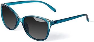 Face Shadow Cat Eye Sunglasses for Women Polarized Fashion Metal Decoration Ultralight UV400 Protection Blue