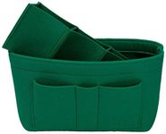 Advance Geotextiles Women Felt Purse Organizer Insert for Ladies Handbag, Tote, Hobo Bag Storage Purse Divider, Multiple Storage Compartment - Green(13.4x6.7x7.1) inch (X-Large)