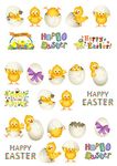 26 Stand Up Cute Easter Chick Theme Thick Wafer Paper Edible Cake Decorations