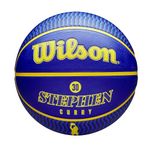 Wilson Basketball, NBA Player Icon, Steph Curry, Golden State Warriors, Outdoor and Indoor, Blue / Yellow, 7