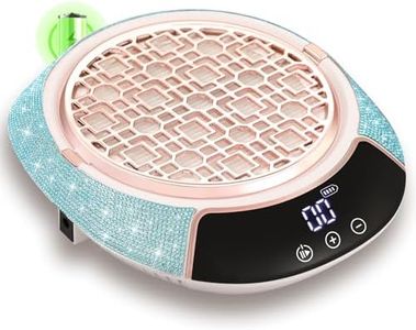 CHRISTINE SHELLY 3500RPM Cordless Nail Dust Collector,Portable Dust Collector Nail Tech with LED Display,Rechargeable Dust Suction Machine with Reusable Fillter for Acrylic Gel Polish,Salon & Home