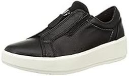 Clarks Women's Sneaker, Black Leather, 5.5 UK