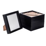 Nicola Spring 3D Shadow Box Photo Frames - 6 x 6 (15 x 15cm) - Pack of 5 - Black 3D Photo Frame 3D Box Picture Frame Box Memorabilia Display Case for Crafts, Keepsakes, Wedding, Graduation