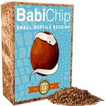 BabiChip Coconut Chip Substrate for Reptiles 12 Quart Loose Small Sized Coco Husk Chip Bedding for Ball Pythons, Other Snakes, Tortoises, Geckos, Frogs, or Lizard Terrarium Tanks