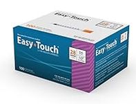 EasyTouch 28G 1/2 In. 1mL/CC Insulin Syringe, 100 Pack