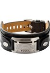 Fossil Bracelet for Men , Total length: 242mm, Width of ID: 29mm black Stainless Steel Bracelet, JF84816040