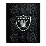 Pegasus Sports NFL Echo Team Wordmark Plush Blanket- Las Vegas Raiders, 60x70