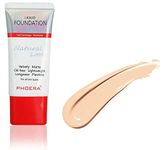 AQUAPURITY PHOERA Full Coverage Foundation New Formula Waterproof Long Lasting Oil Free Velvet Matte Liquid Foundation for Oily Skin Flawless Makeup Base Cream Concealer (102 Nude…)